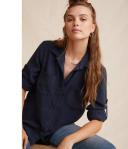 David Jones Bella Dahl Split Back Button Down Shirt in Rose Petal, Size Medium