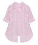 David Jones Bella Dahl Split Back Button Down Shirt in Rose Petal, Size Medium