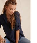 David Jones Bella Dahl Split Back Button Down Shirt in Rose Petal, Size Medium