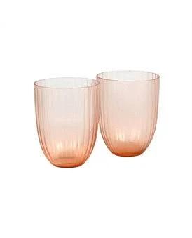 David Jones Brian Tunks Iguasu Glass Tumbler Set of 2 in Peach