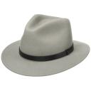 David Jones Brixton Messer Packable Fedora in Light Grey, Size Small