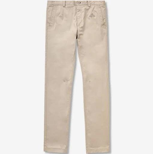 David Jones Calibre Slim Cotton Stretch Chino in Greywarm, Size 32