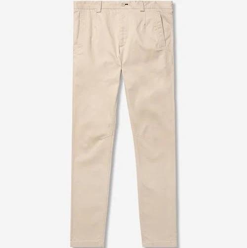 David Jones Calibre Slim Cotton Stretch Chino in Sandli, Size 32 in