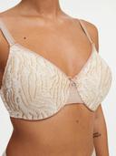 David Jones Chantelle C Magnifique Moulded Bra in Desert Sand Print, Size 18E