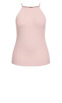 David Jones City Chic Rib Tank in Dusty Rose, Size 14 AU