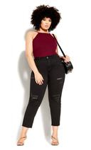 David Jones City Chic Rib Tank in Ruby, Size 20 AU