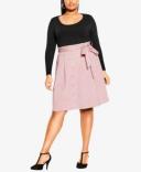 David Jones City Chic Uptown Girl Dress in Black/Black, Size 22