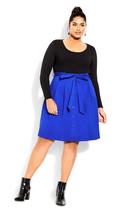 David Jones City Chic Uptown Girl Dress in Cobalt, Size 20