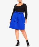 David Jones City Chic Uptown Girl Dress in Deep Caramel, Size 16