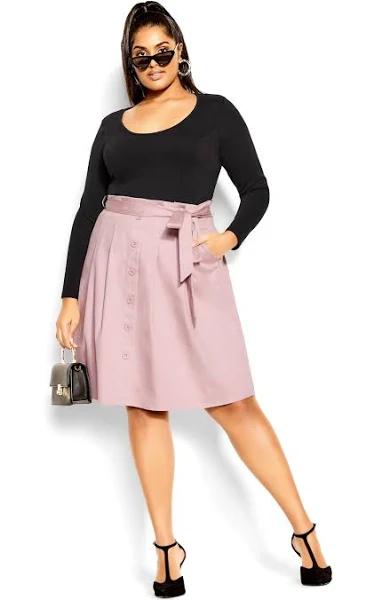City Chic Trendy Plus Size Uptown Girl Dress Dusty Lilac