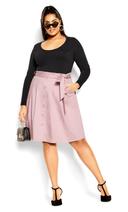 David Jones City Chic Uptown Girl Dress in Dusty Lilac, Size 18