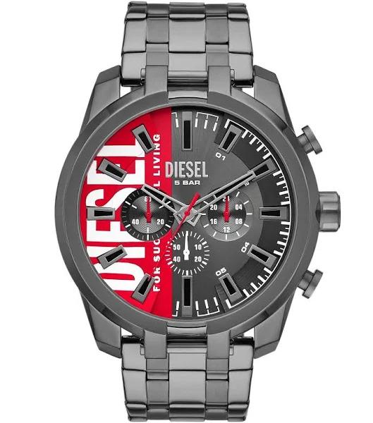 David Jones Diesel Split Chronograph Watch in Stainless Steel