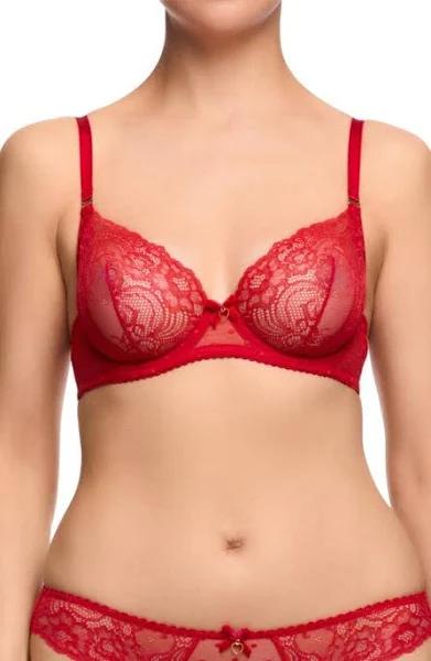 David Jones Dita Von Teese Fiamma Underwire Bra in Rose Red, Size 10B
