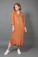 David Jones Eb&ive Vienetta Shirt Dress in Caramel, Size XL