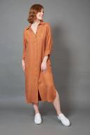 David Jones Eb&ive Vienetta Shirt Dress in Caramel, Size XL