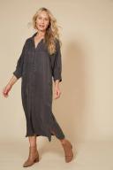 David Jones Eb&ive Vienetta Shirt Dress in Fossil, Size Medium