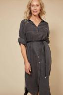 David Jones Eb&ive Vienetta Shirt Dress in Fossil, Size Medium