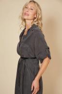 David Jones Eb&ive Vienetta Shirt Dress in Fossil, Size Medium