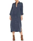 David Jones Eb&ive Vienetta Shirt Dress in Navy, Size XL