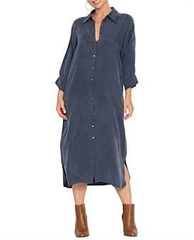 David Jones Eb&ive Vienetta Shirt Dress in Navy, Size XL