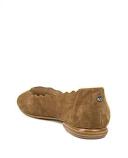 David Jones Edward Meller Fara Scalloped Ballet Flat in Tawny Suede, Size 38.5 EU