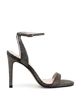 David Jones Edward Meller Wisp100 Single Strap Sandal in Gold Speckle, Size 35 EU