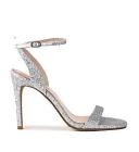 David Jones Edward Meller Wisp100 Single Strap Sandal in Silver Sparkle, Size 38 EU