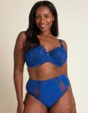 David Jones Elomi Brianna Underwire Padded Half Cup Bra in Lapis, Size 18H (40H)