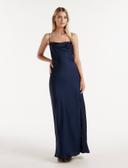 David Jones Forever New Blair Back Detail Maxi Dress in Navy, Size 10