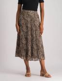 David Jones Forever New Hailee Pleated Skirt in Camel Animal, Size 16