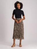 David Jones Forever New Hailee Pleated Skirt in Camel Animal, Size 16