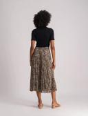 David Jones Forever New Hailee Pleated Skirt in Camel Animal, Size 16