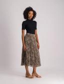 David Jones Forever New Hailee Pleated Skirt in Camel Animal, Size 6