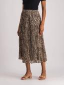 David Jones Forever New Hailee Pleated Skirt in Camel Animal, Size 6