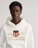 David Jones Gant D2. Archive Shield Hoodie in Storm Green, Size 3XL