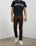 David Jones Gant Hallden Twill Chinos in Rich Brown, Size 34 in