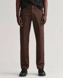 David Jones Gant Hallden Twill Chinos in Rich Brown, Size 34 in