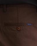 David Jones Gant Hallden Twill Chinos in Rich Brown, Size 34 in