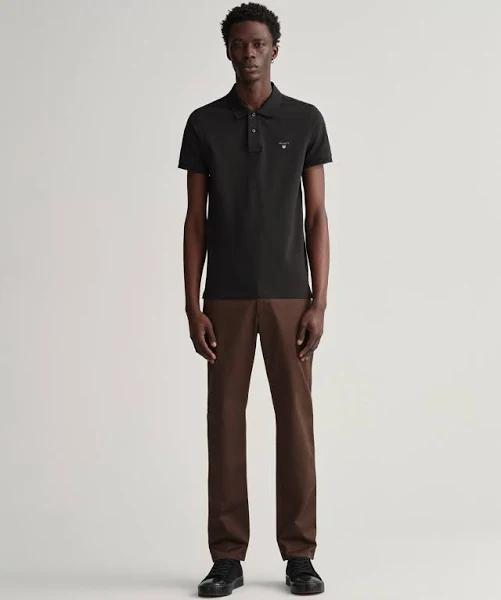 David Jones Gant Hallden Twill Chinos in Rich Brown, Size 35 in