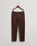 David Jones Gant Hallden Twill Chinos in Rich Brown, Size 40 in