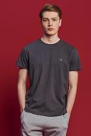 David Jones Gant Solid T-Shirt in Antracit Melange, Size XS