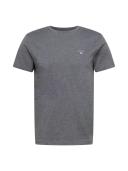 David Jones Gant Solid T-Shirt in Antracit Melange, Size XS