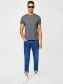 David Jones Gant Solid T-Shirt in Antracit Melange, Size XS