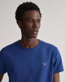 David Jones Gant Solid T-Shirt in Deep Blue, Size 5XL