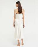 David Jones GINIA Silk Long Nite V Neck in Creme, Size Small