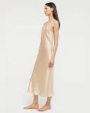 David Jones GINIA Silk Long Nite V Neck in Mink, Size XL