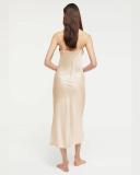 David Jones GINIA Silk Long Nite V Neck in Mink, Size XL