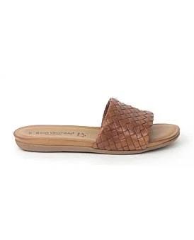 David Jones Gino Ventori Women's Dictate Sandals in Tan Weave, Size 37 EU