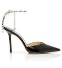 David Jones Jimmy Choo Saeda 100 Pump in Black Crystal, Size 40 EU
