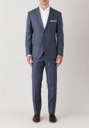 David Jones Joe Black Large Check Suit Jacket in Blu, Size 56 Reg EU
